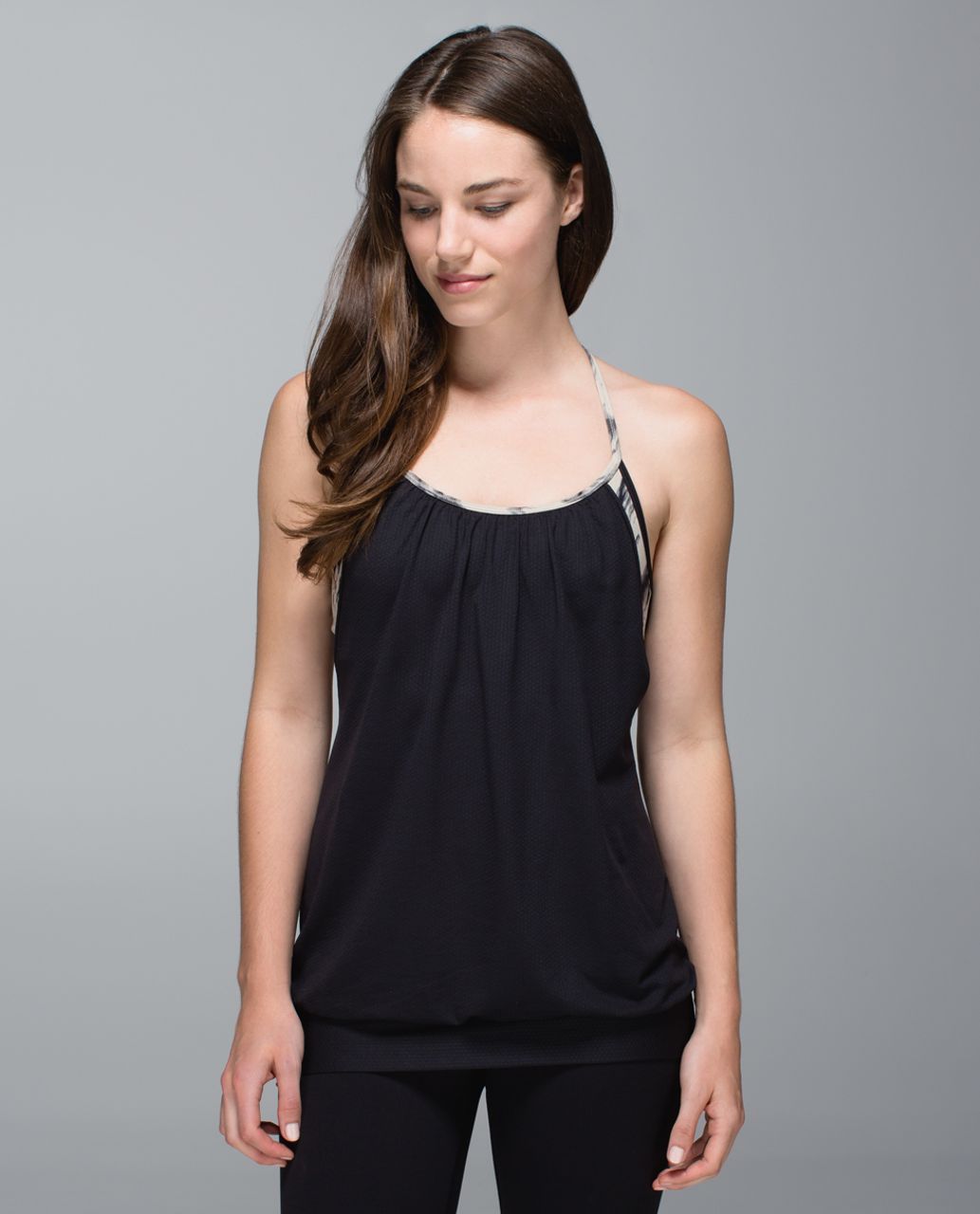 Lululemon No Limits Tank - Black / Arrow Chevron White Black - lulu fanatics