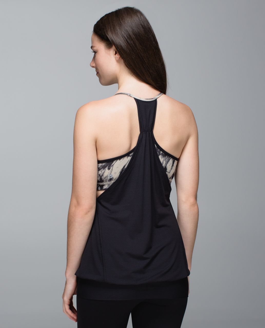 Lululemon No Limits Women Activewear Tank Top 8 Black Built In Bra