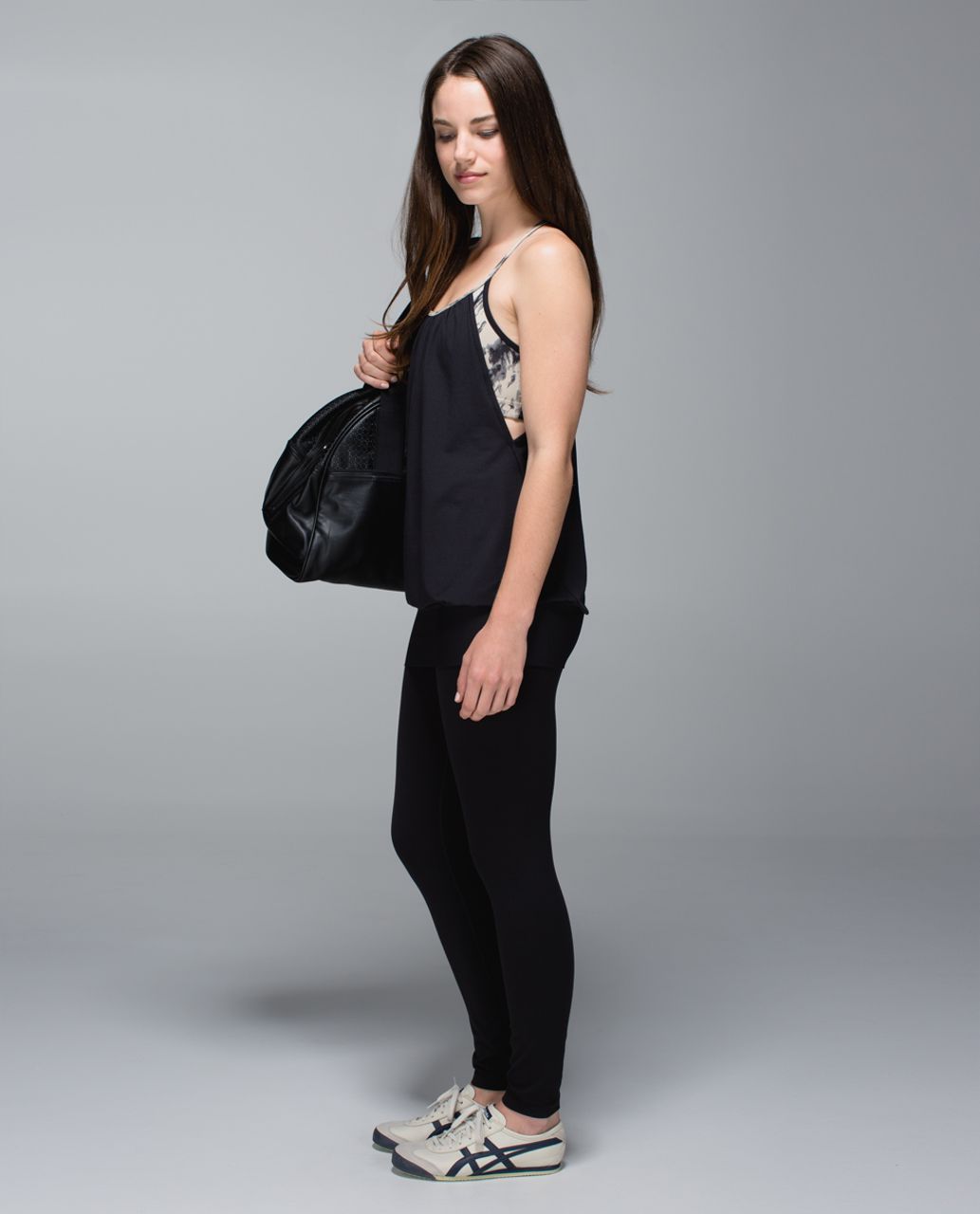 Lululemon No Limits Tank - Black / Great Granite Black Mojave Tan