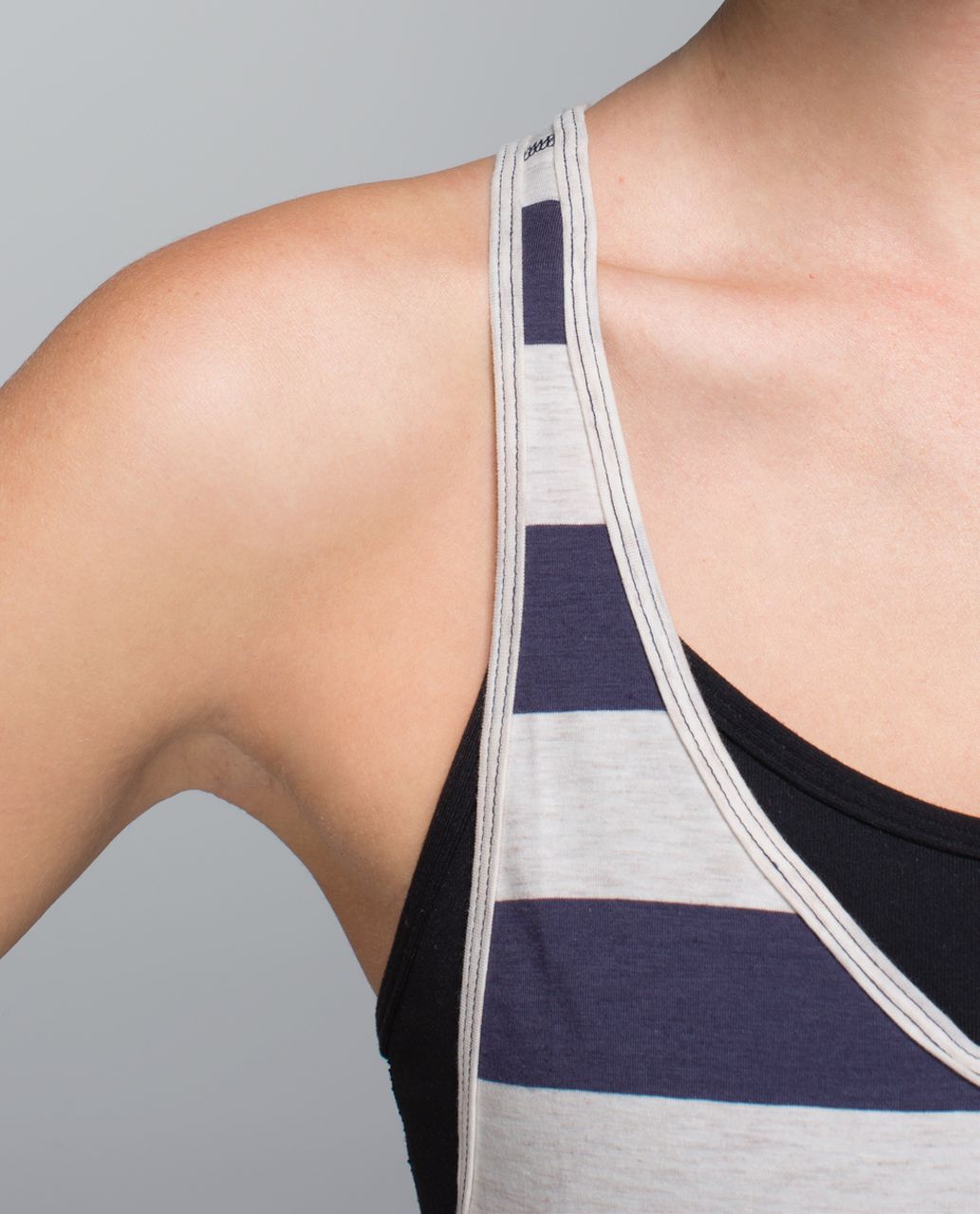 Lululemon Om Racerback - Steep Stripe Cadet Blue Heathered Angel White Horizontal / Heathered Angel Wing