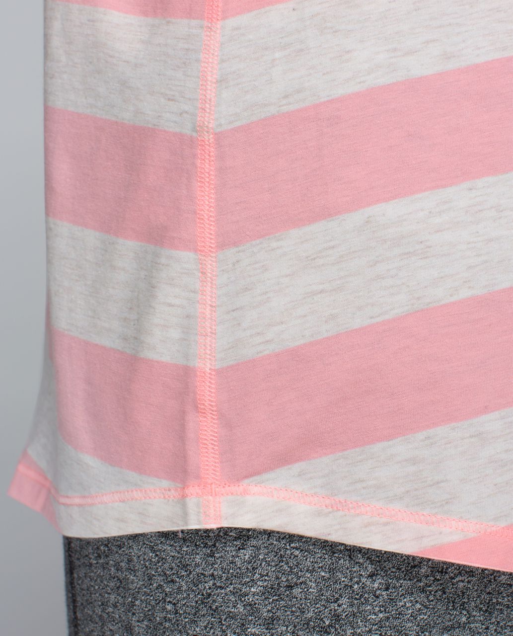 Lululemon Om Racerback - Steep Stripe Bleached Coral Heathered Angel White Horizontal / Heathered Angel Wing