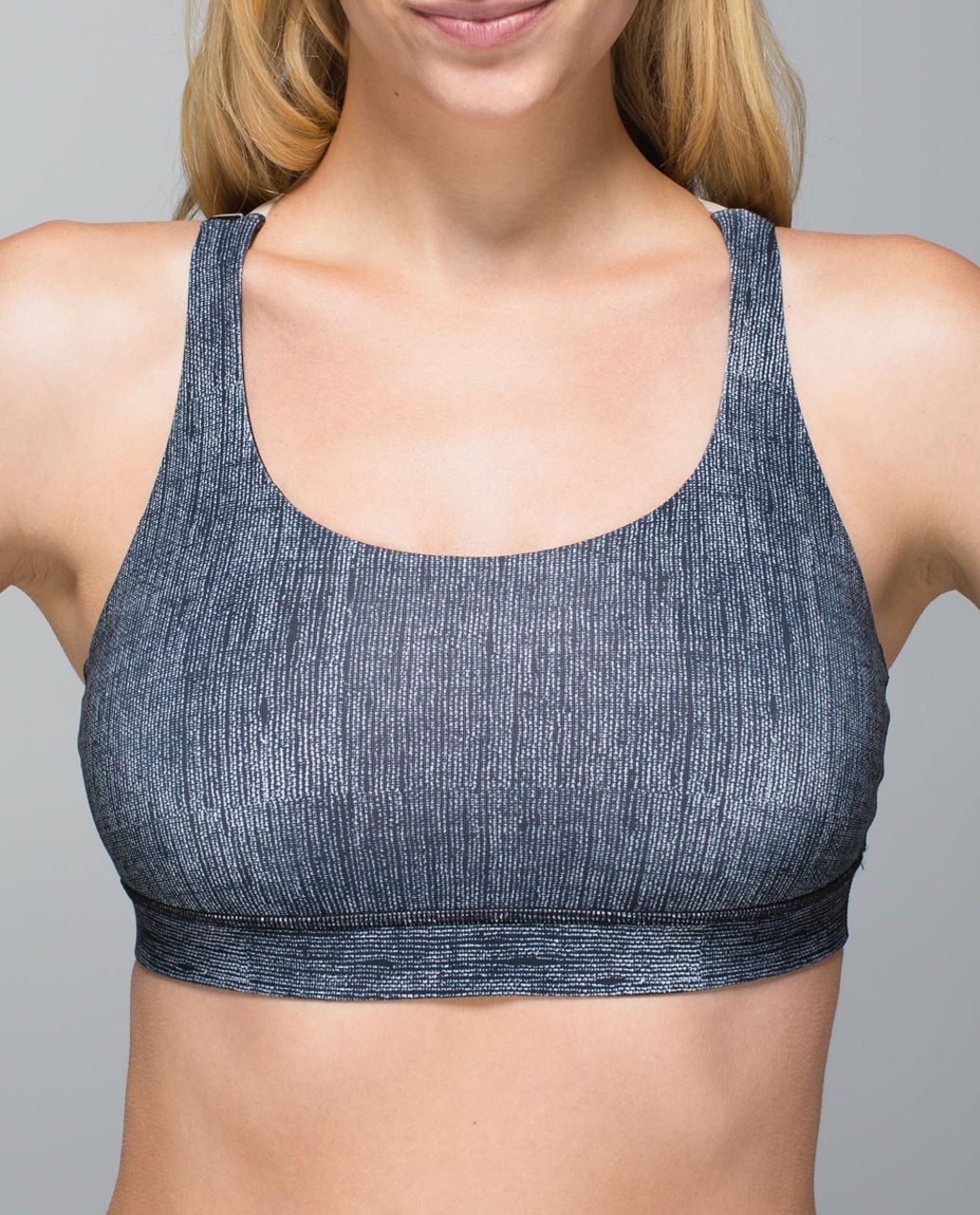 Lululemon Energy Bra - Burlap Texture Black Dune / Cayman Stripe Black Mojave Tan / Cayman Stripe Mojave Tan Angel Wing