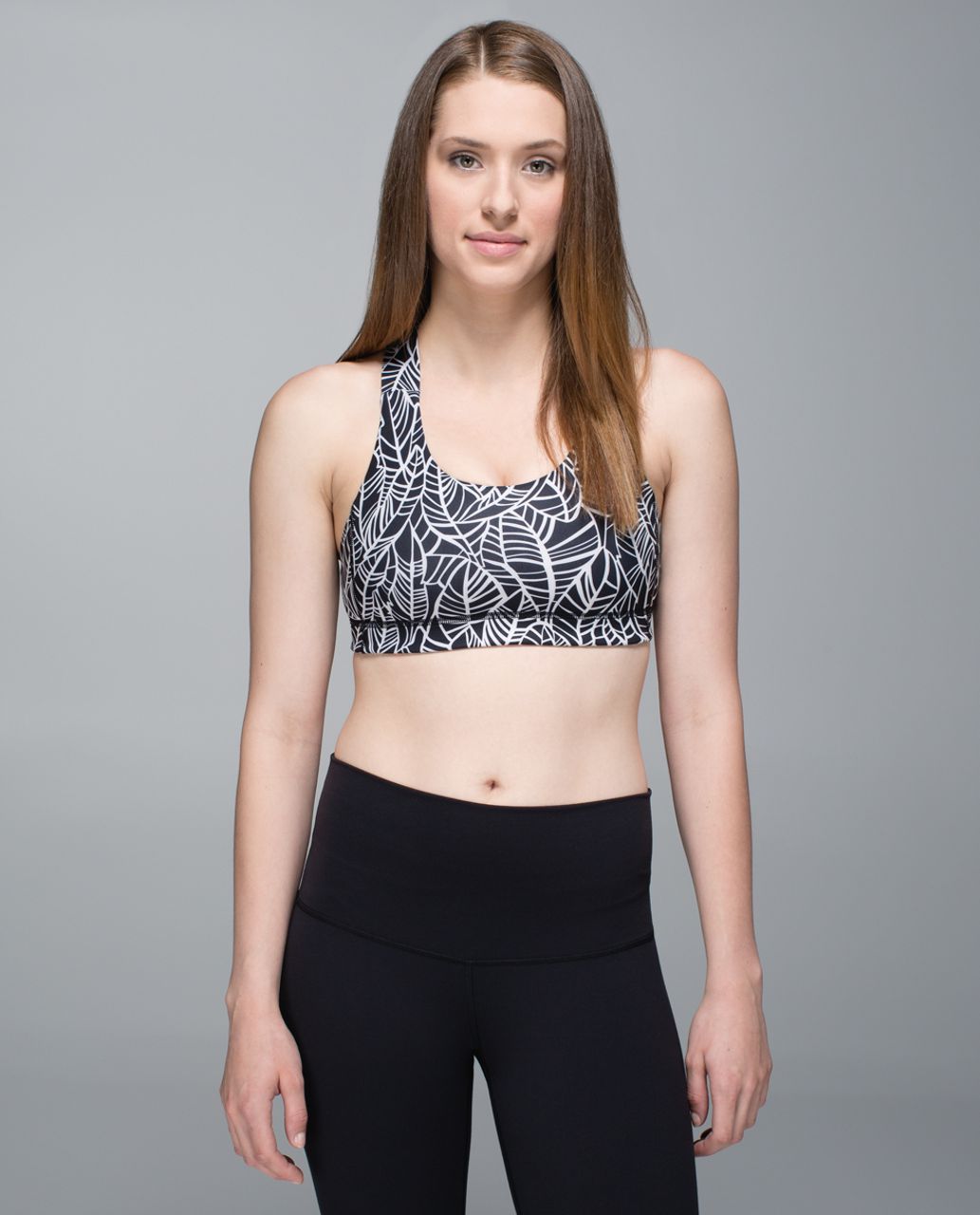 Lululemon All Sport Bra - Pretty Palm Black Angel Wing