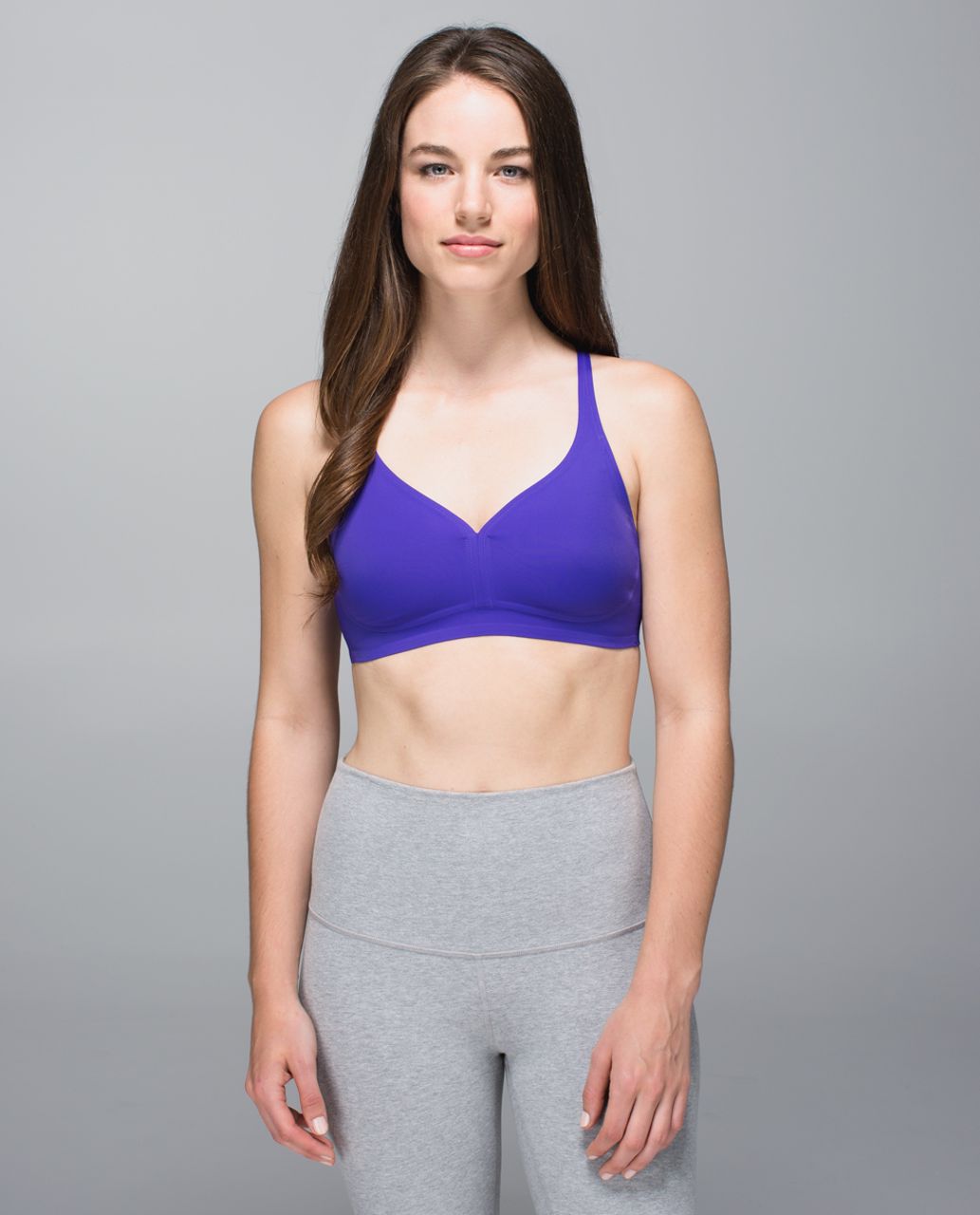 Lululemon Womens 32D Sports Bra Blue and Black 3 Hook & Eye Closure