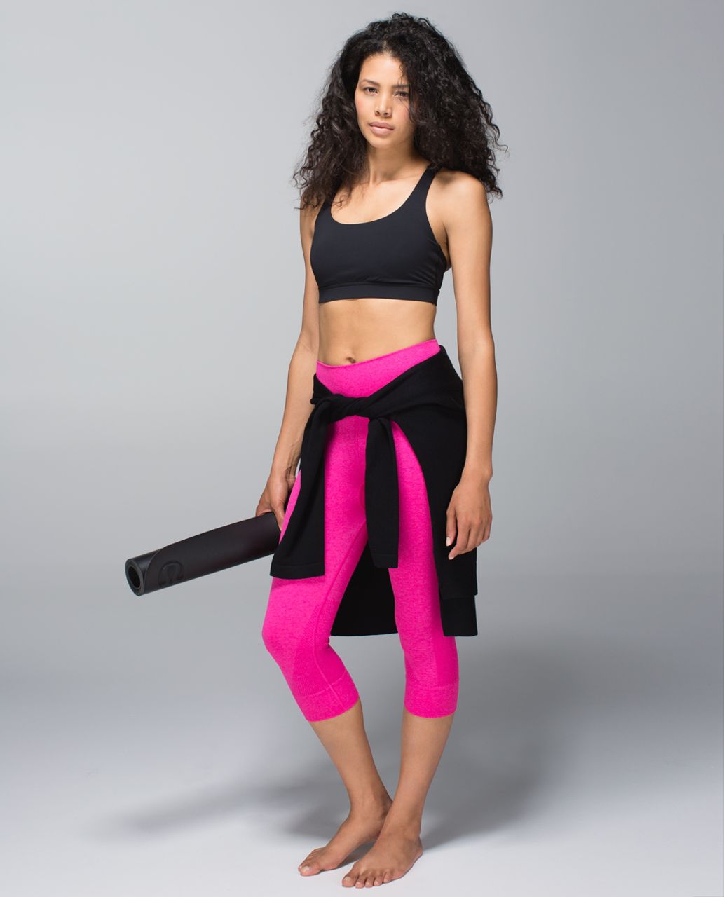 Lululemon Seamlessly Street Crop - Jewelled Magenta