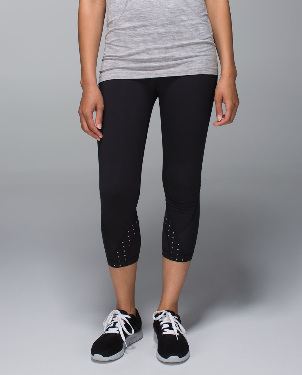 Lululemon Run: Inspire Crop II *Block-It Pocket (Reflective) - Black - lulu  fanatics