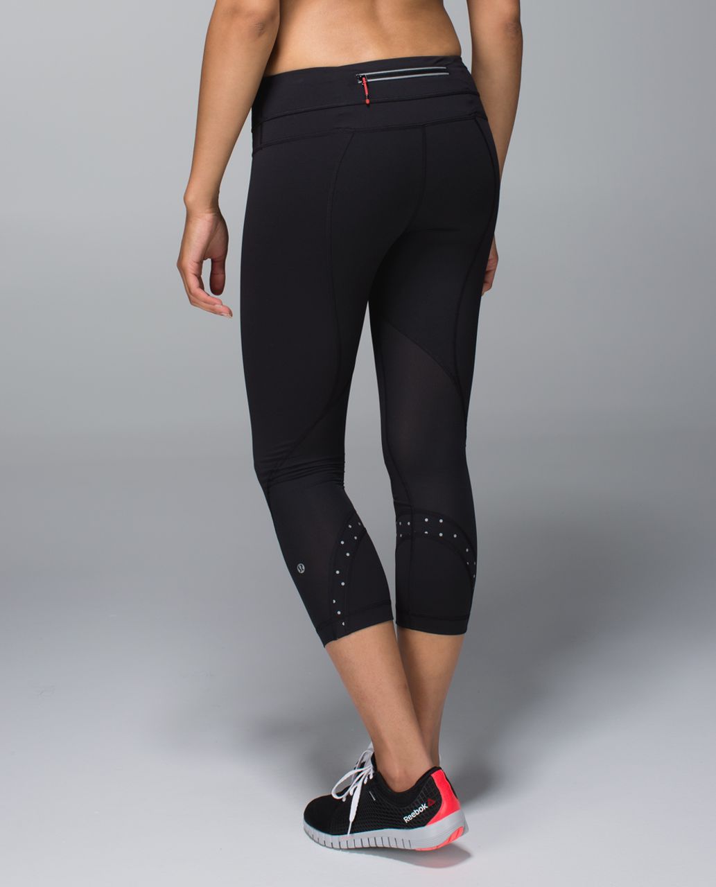 Lululemon Run:  Inspire Crop II *Block-It Pocket (Reflective) - Black