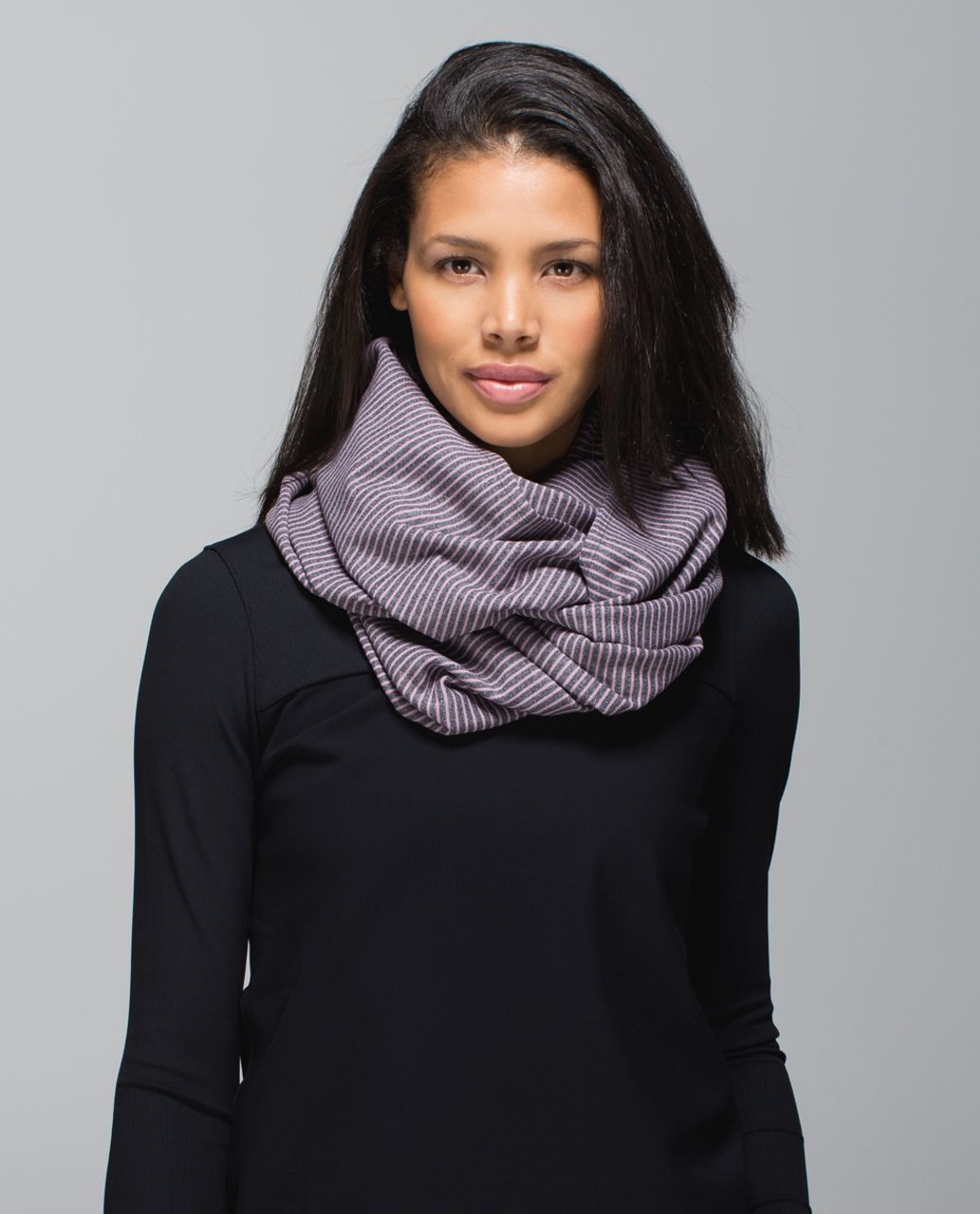 Lululemon Vinyasa Scarf *Rulu - Hyper Stripe Mauvelous Heathered Black / Heathered Black