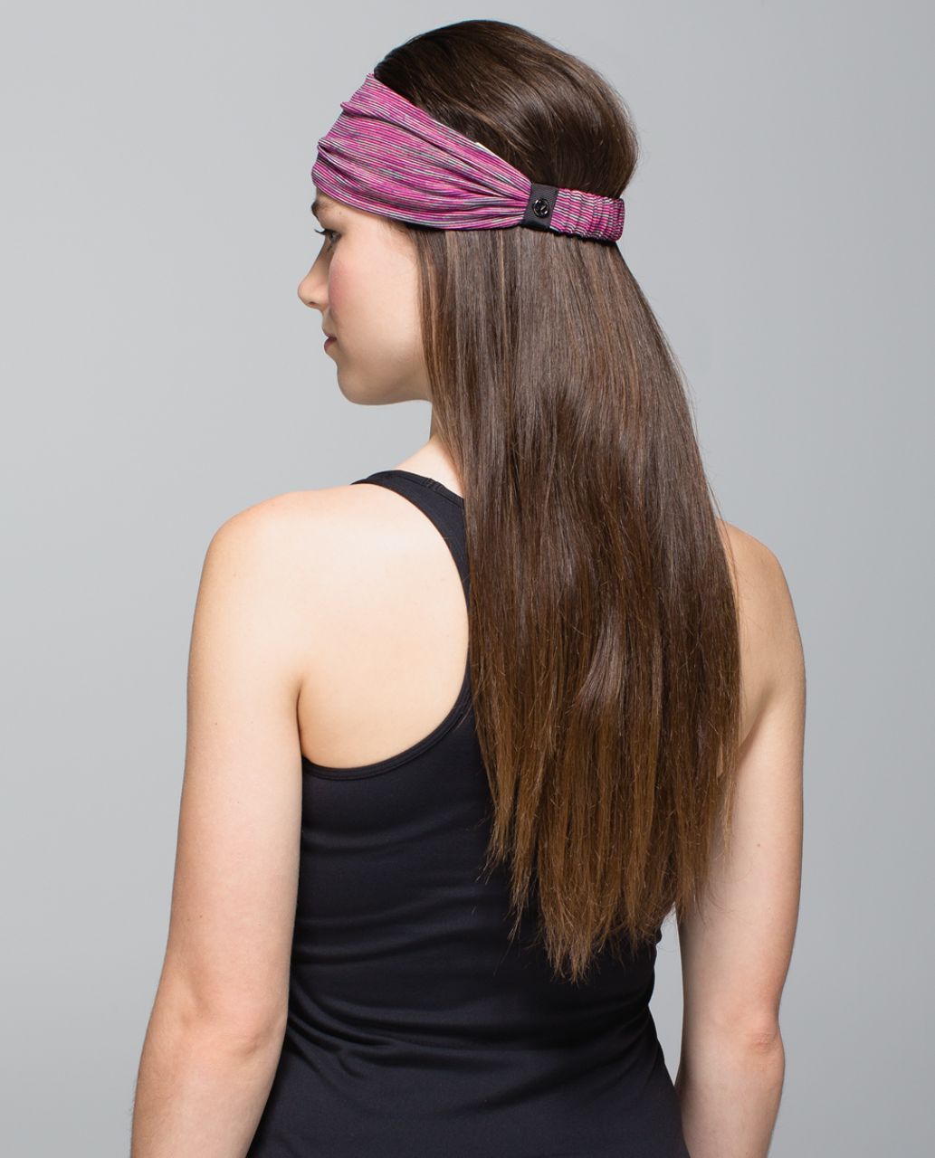 Lululemon Bang Buster Headband *Reversible - Wee Are From Space Jewelled Magenta / Steep Stripe Black Horizontal