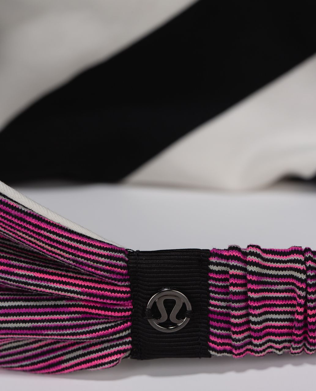 Lululemon Bang Buster Headband *Reversible - Wee Are From Space Jewelled Magenta / Steep Stripe Black Horizontal