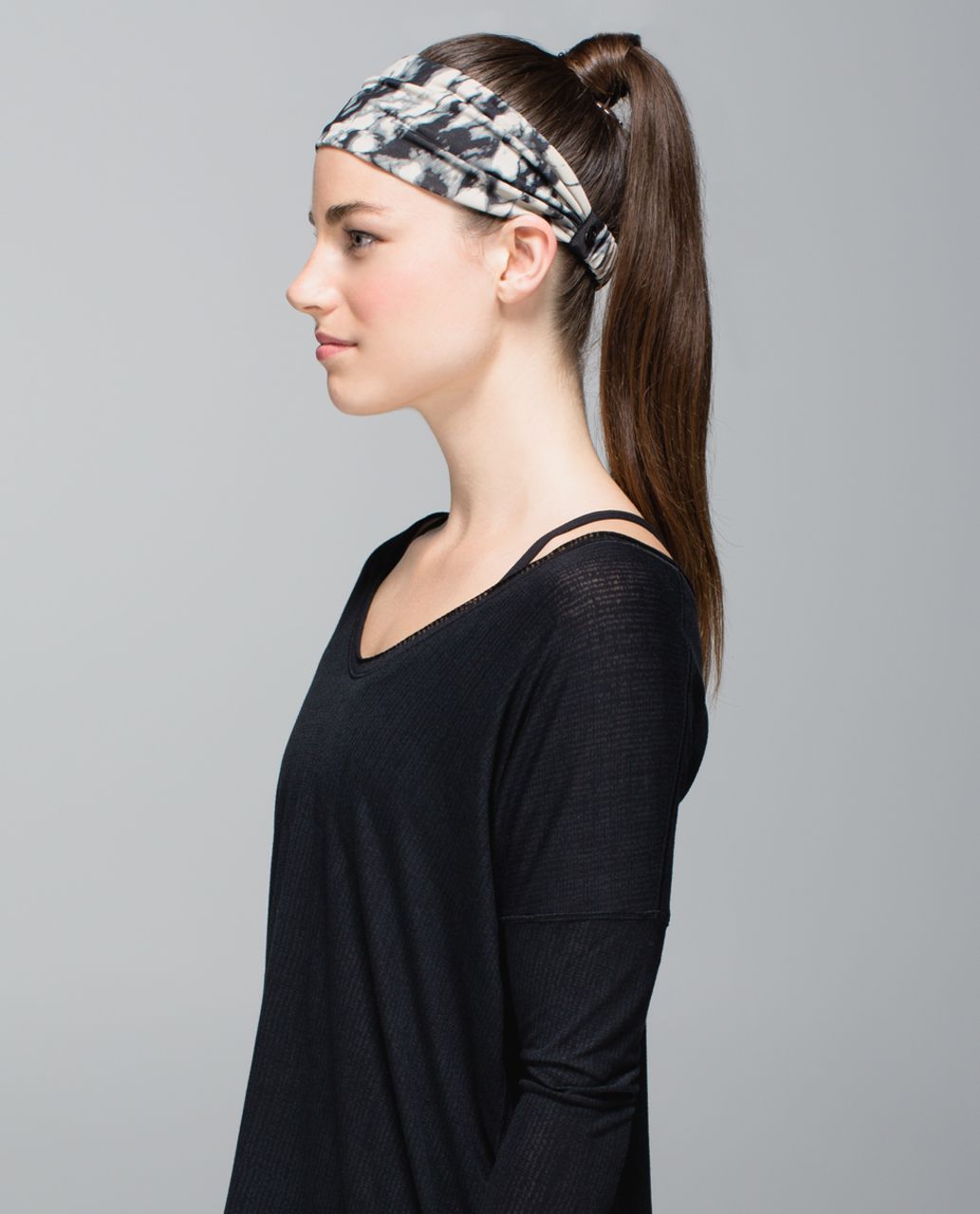 Lululemon Bang Buster Headband *Reversible - Great Granite Black Mojave Tan / Mojave Tan