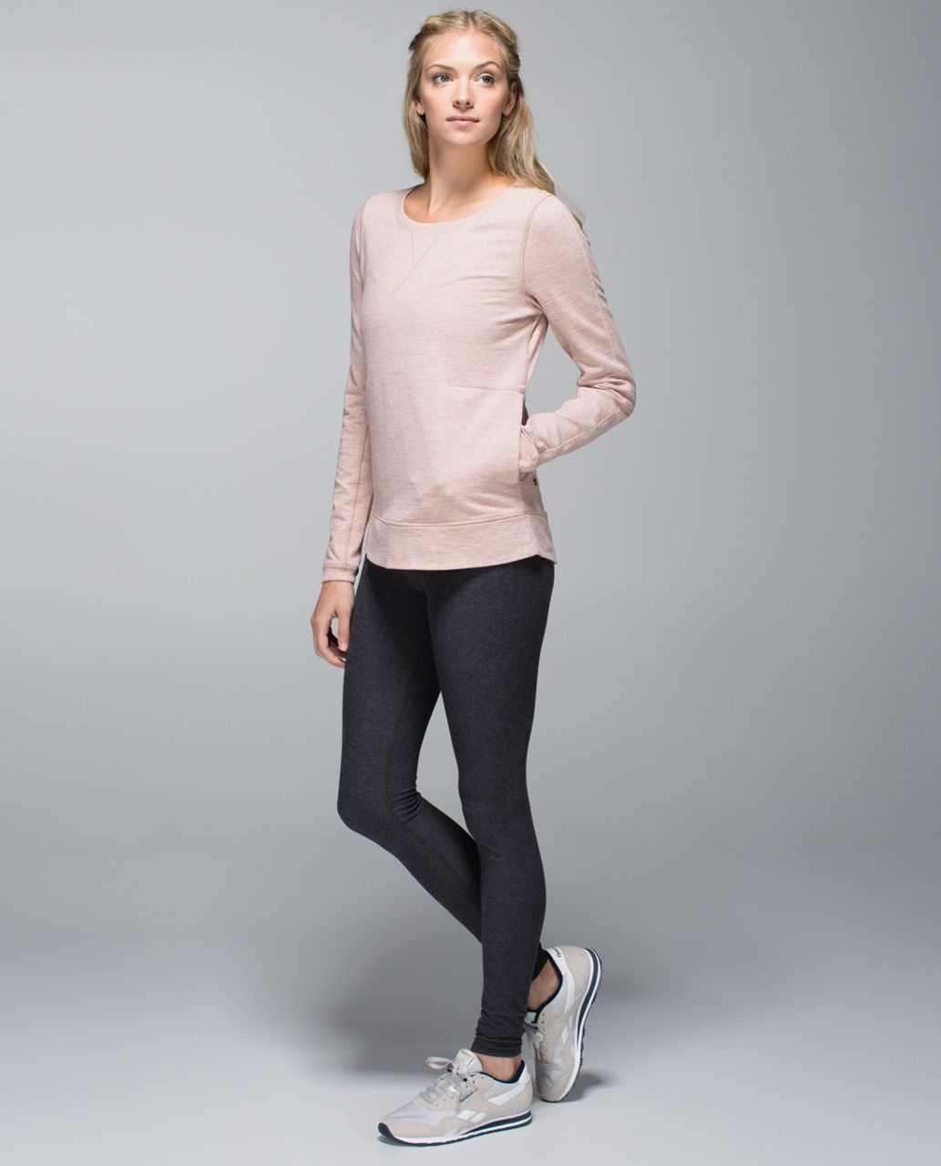 Lululemon Exhalation Pullover II - Heathered Marled Mojave Magenta