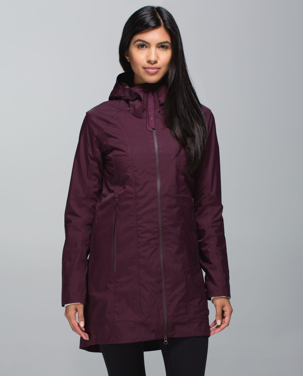 Lululemon Right As Rain Jacket - Bordeaux Drama / Gradient Dot Embossed Bordeaux Drama Rust Berry