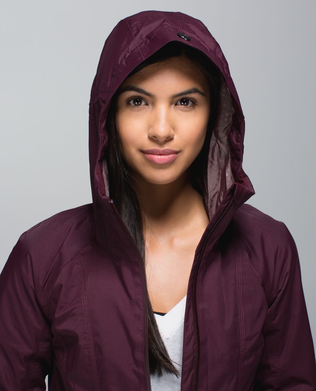 Lululemon Right As Rain Jacket - Bordeaux Drama / Gradient Dot Embossed Bordeaux Drama Rust Berry