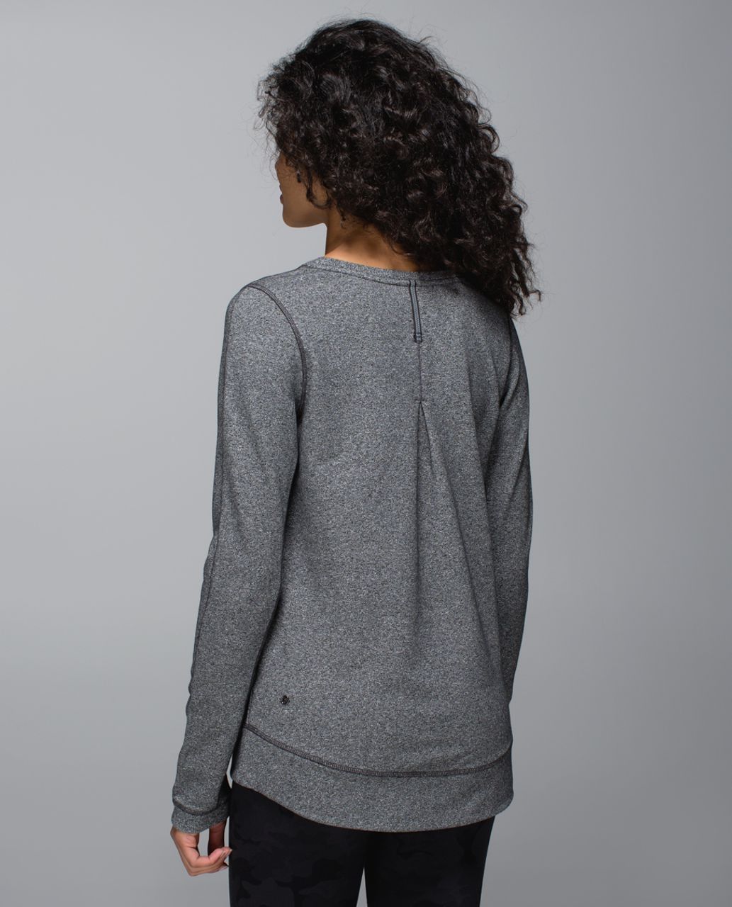 Lululemon Split Pullover - Heathered Speckled Black / Black - lulu fanatics