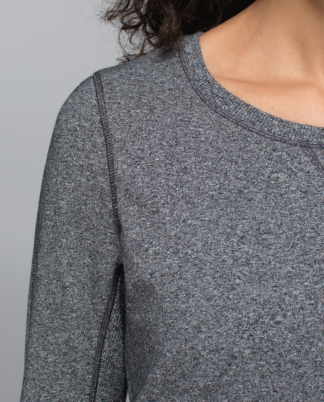 Lululemon Runderful Long Sleeve Heathered Herringbone Heathered