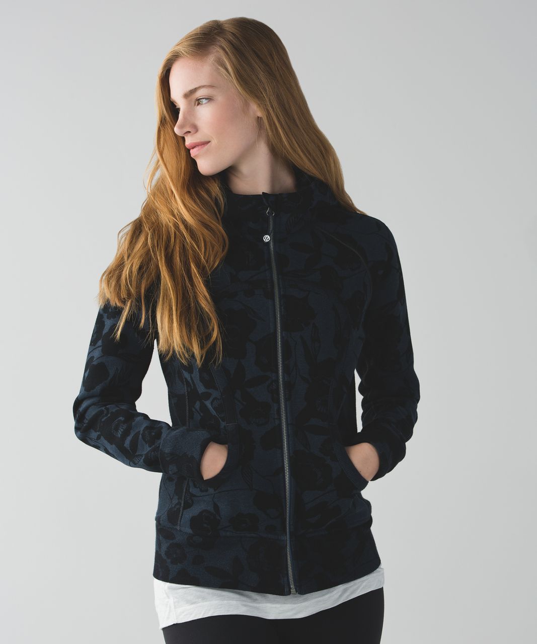 Lululemon Scuba Hoodie II - Flat Inky Floral Heathered Inkwell Deep Coal / Inkwell