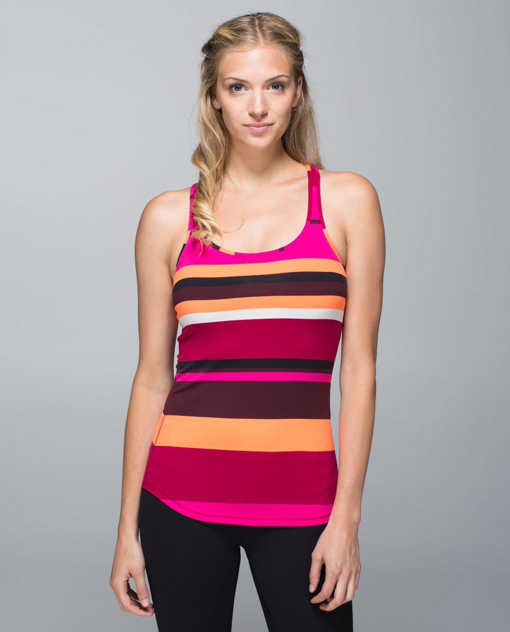 Lululemon Refresh Racer Tank - Blossom Stripe Bumble Berry Ghost