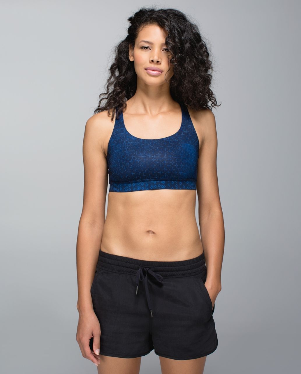 Lululemon Energy Bra - Exploded Sashico Cross Inkwell Rugged Blue / Kanoko Twist Inkwell Rugged Blue / Sashico Cross Inkwell Rugged Blue