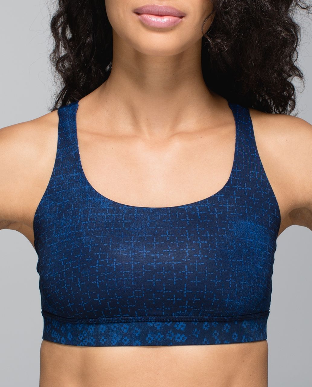 Lululemon Energy Bra - Exploded Sashico Cross Inkwell Rugged Blue / Kanoko Twist Inkwell Rugged Blue / Sashico Cross Inkwell Rugged Blue