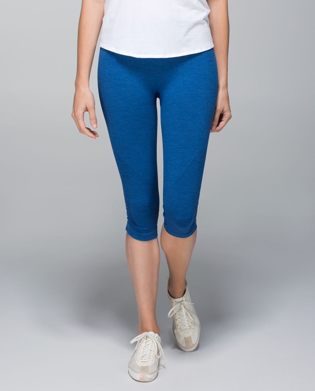 Lululemon In The Flow Crop II - Heathered Rugged Blue