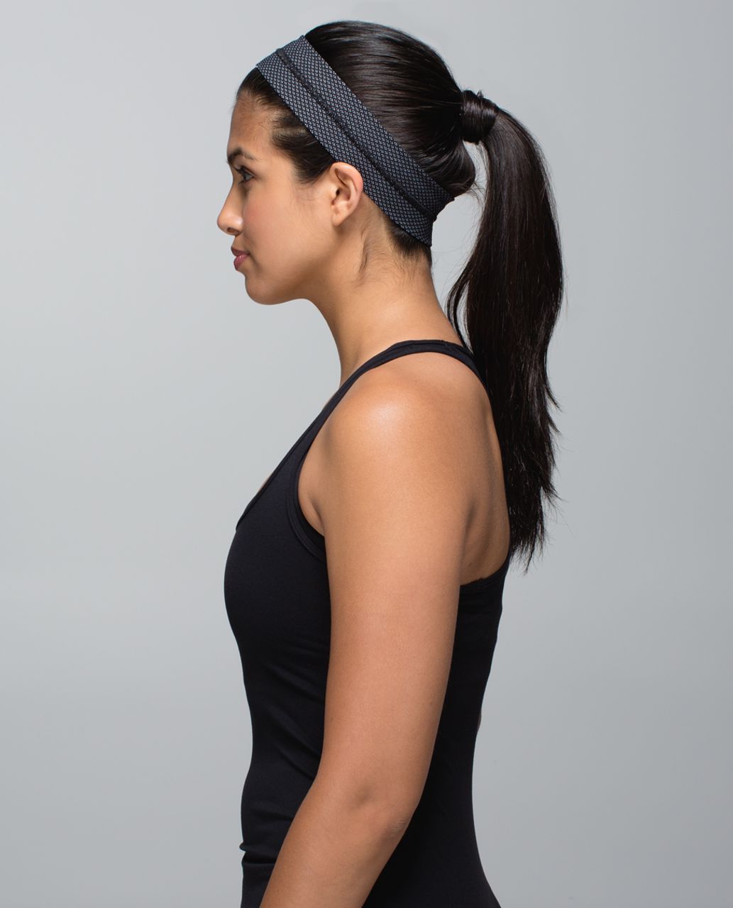 Lululemon Fly Away Tamer Headband - Black /  White