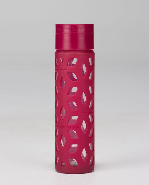 Lululemon H2Om BPA-Free Glass Water Bottle with Lid, 22 oz (Polar Pink) :  : Home Improvement