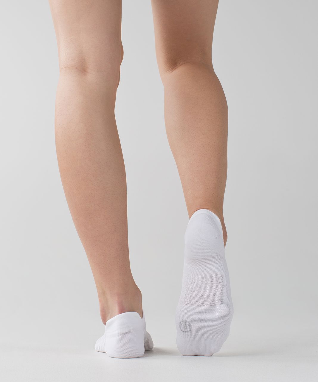 Lululemon Women's Ultimate No Show Run Sock *Ergo Toes - Houndstooth White