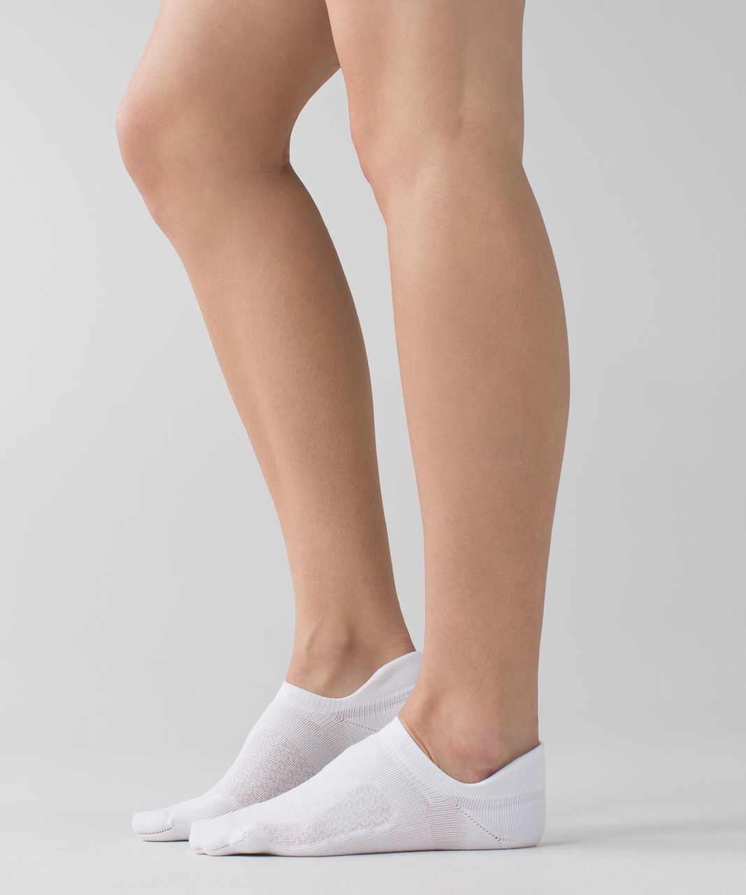 Lululemon Women's Ultimate No Show Run Sock *Ergo Toes - Houndstooth White