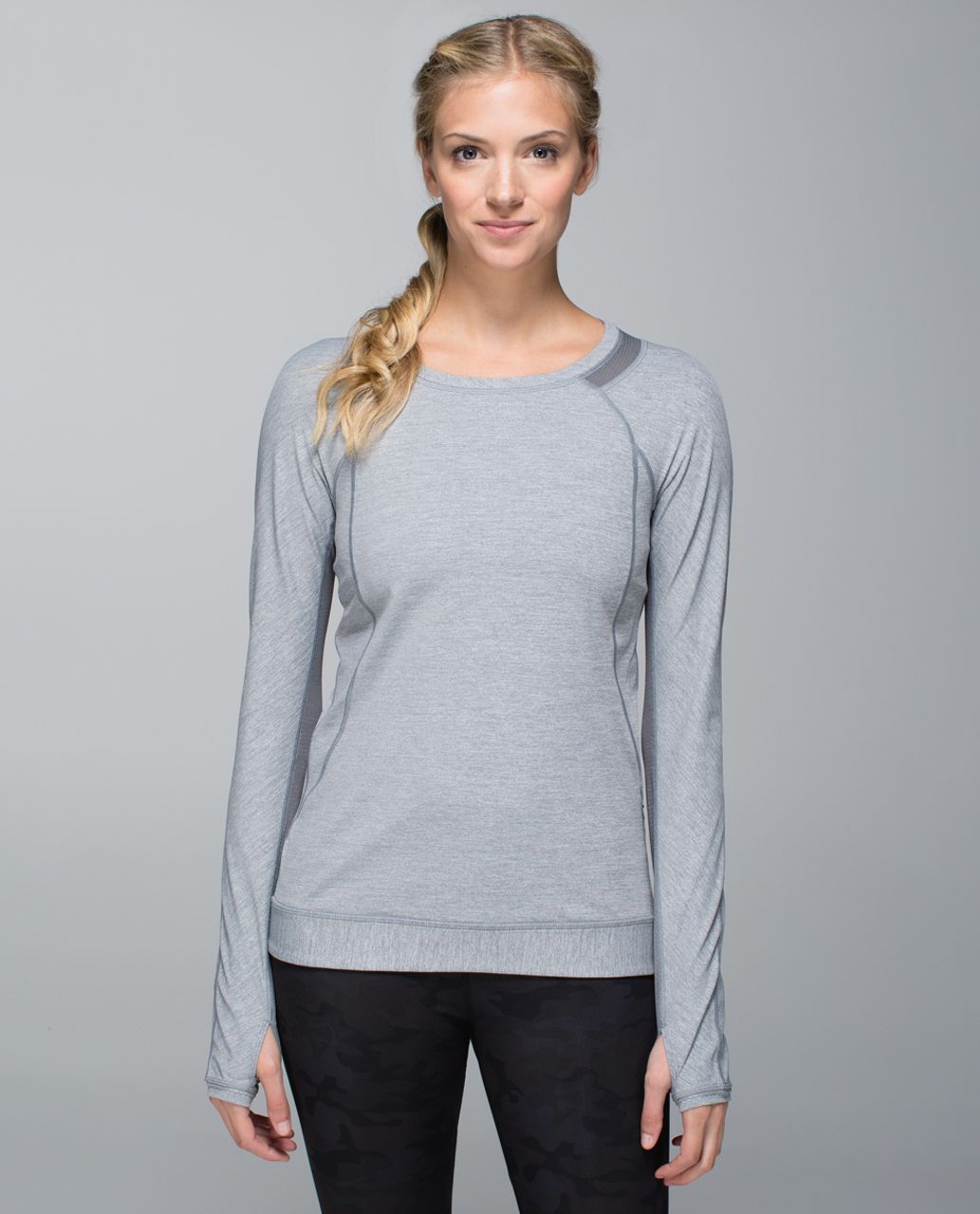 Lululemon Run For Gold Long Sleeve - Heathered Slate