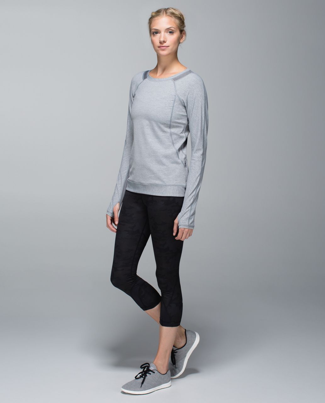 Lululemon Run For Gold Long Sleeve - Heathered Slate