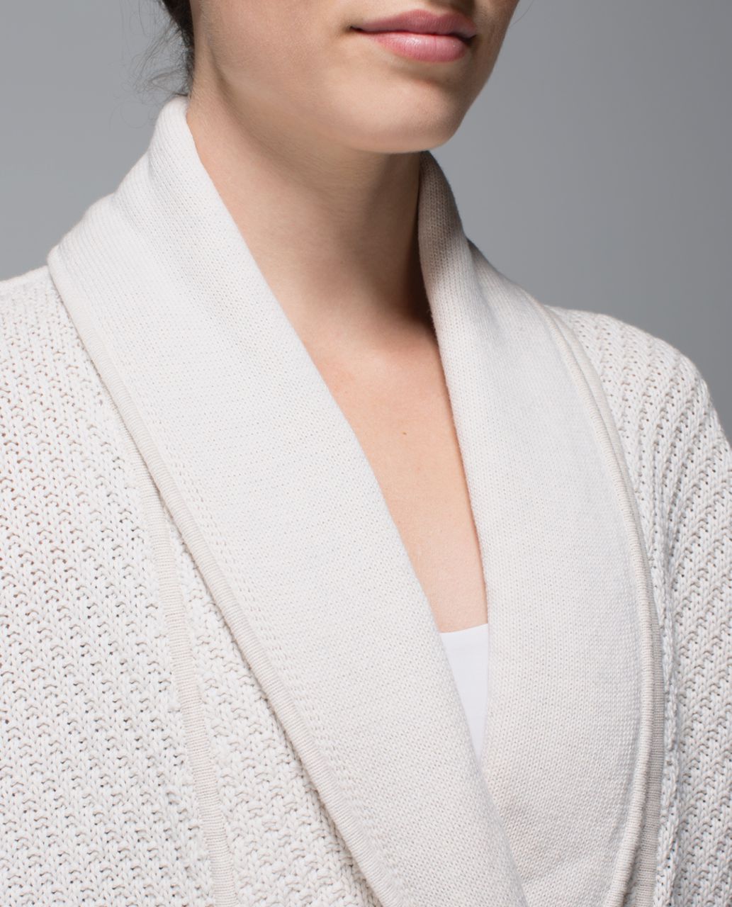 Lululemon Post Practice Cardigan - Heathered Oatmeal