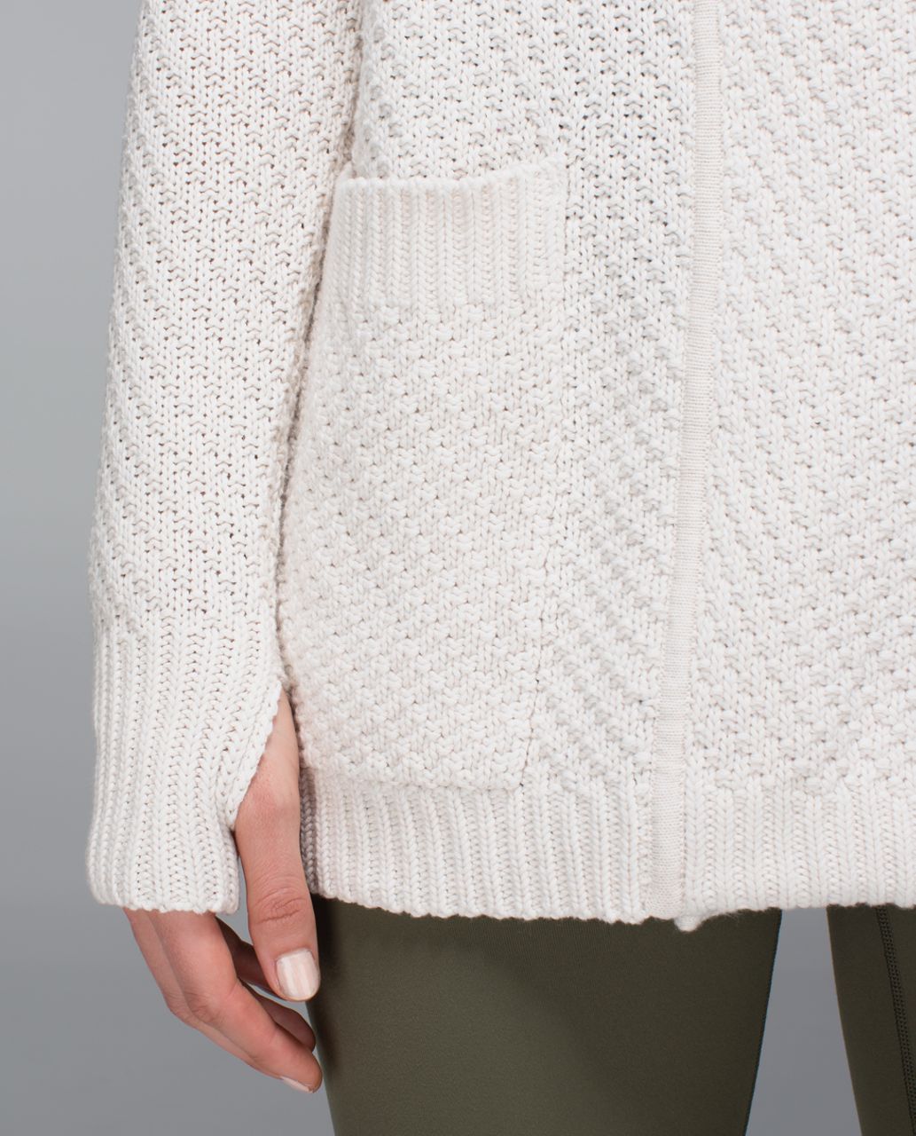 Lululemon Post Practice Cardigan - Heathered Oatmeal