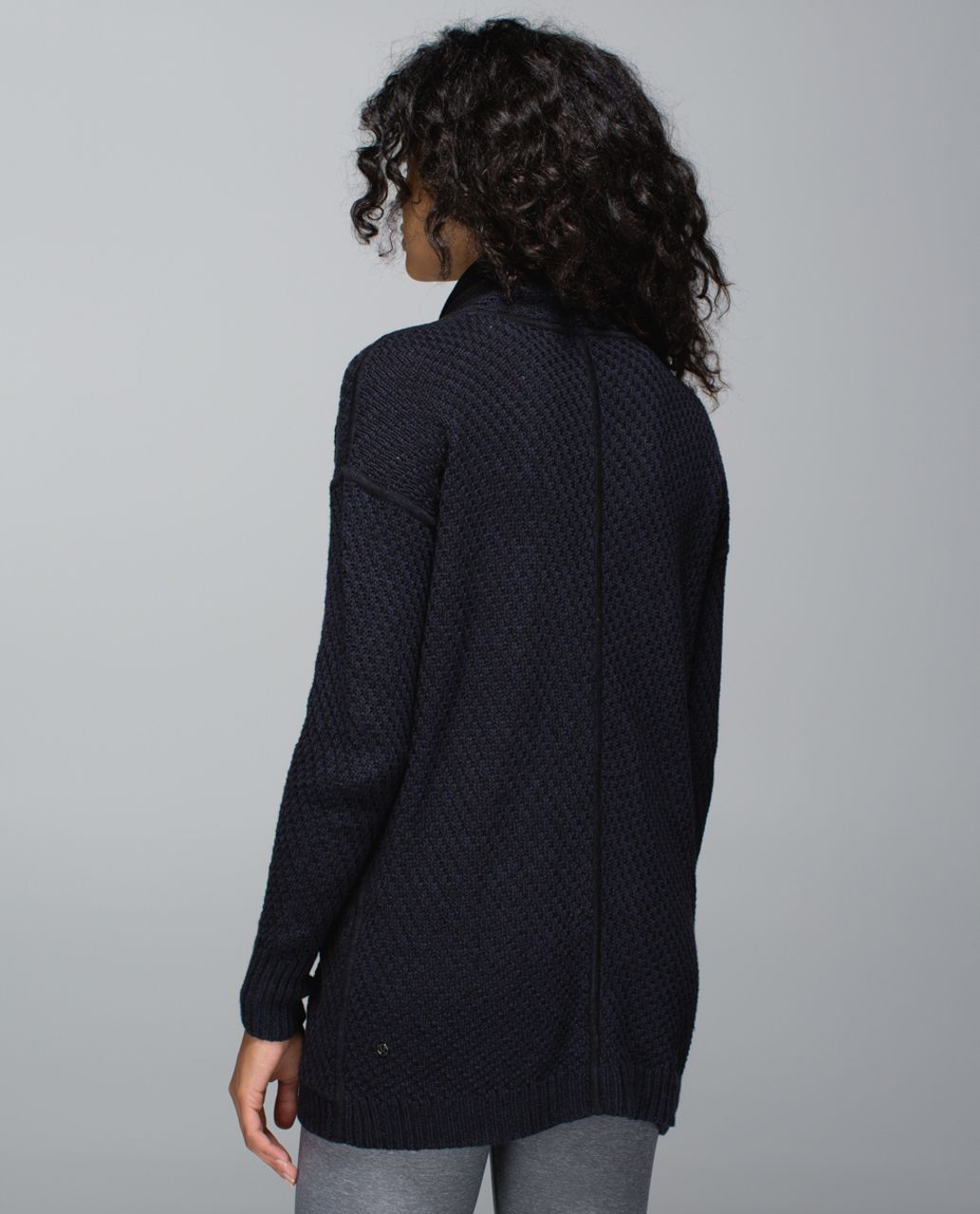 black knit cardigan sweater