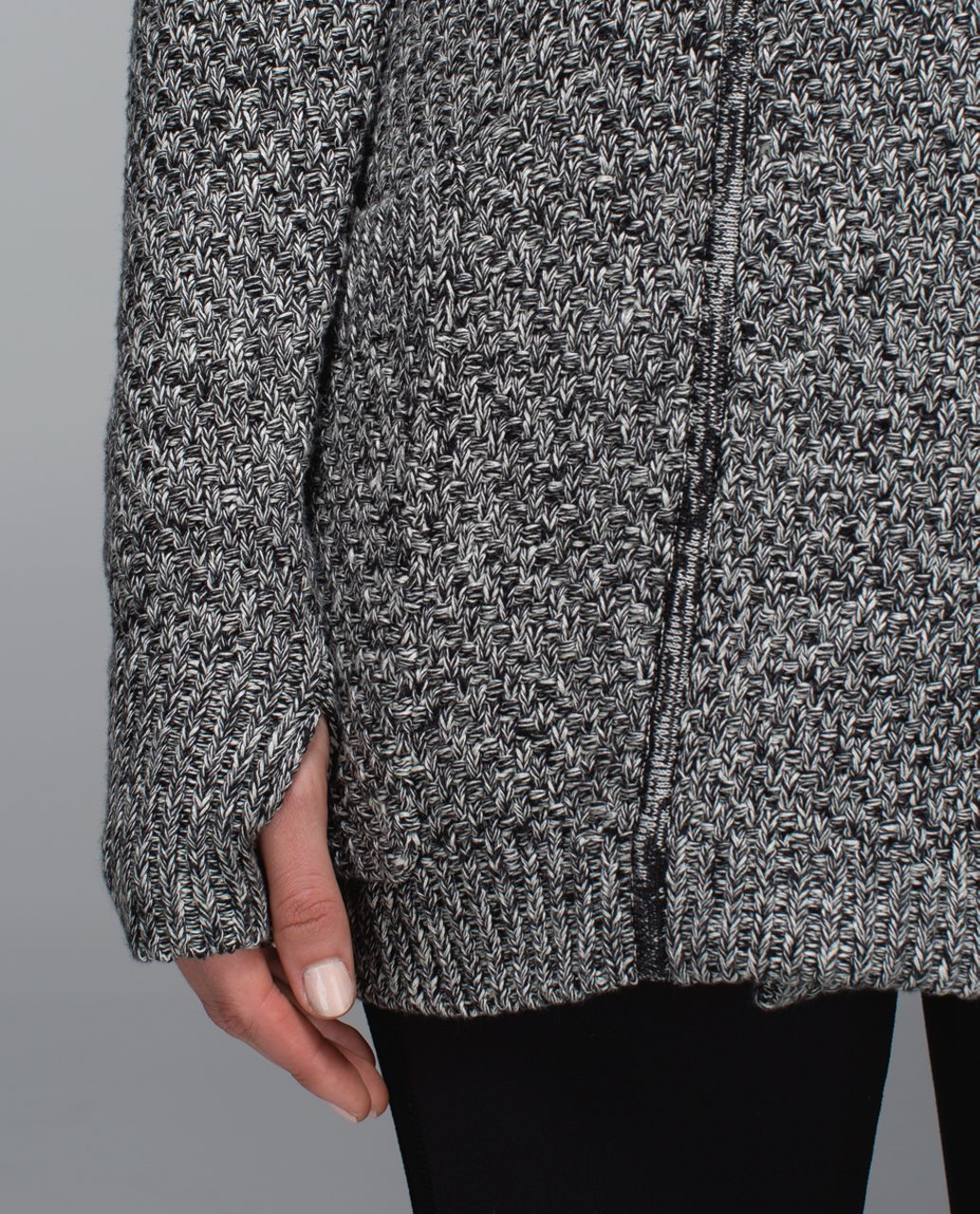 Lululemon Post Practice Cardigan - Ghost / Black