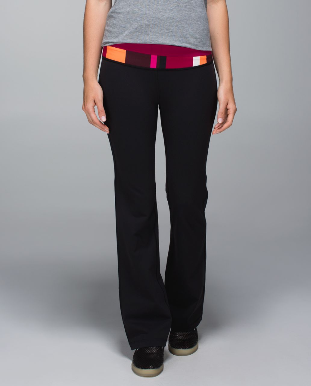 Lululemon Astro Pant *Full-On Luon (Regular) - Black / Bordeaux Drama / Blossom Stripe Bumble Berry Ghost