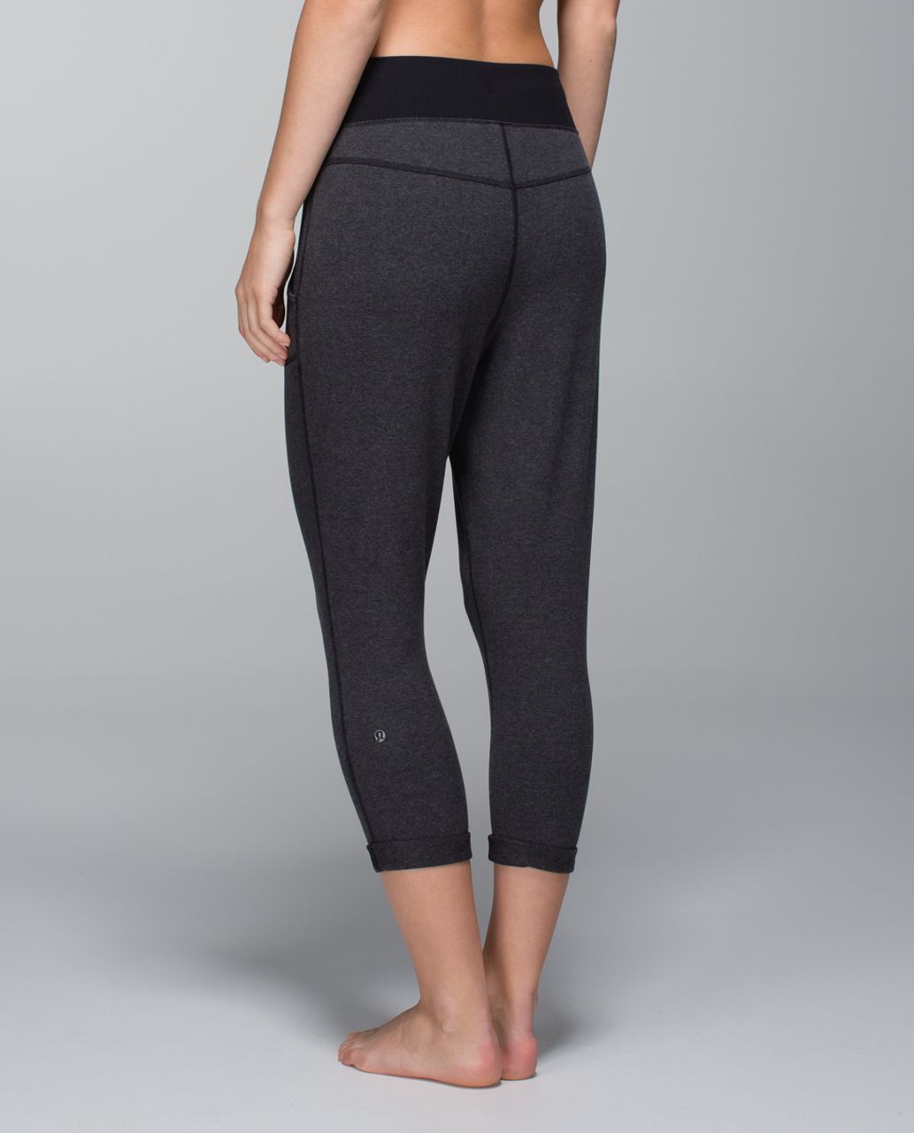 Lululemon Free Fall Crop - Heathered Black