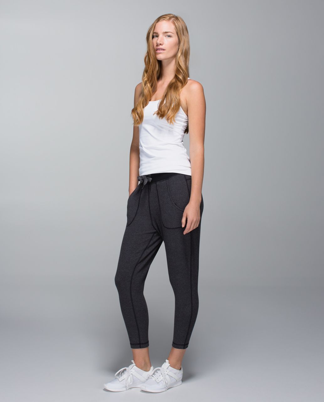 Lululemon Free Fall Crop - Heathered Black