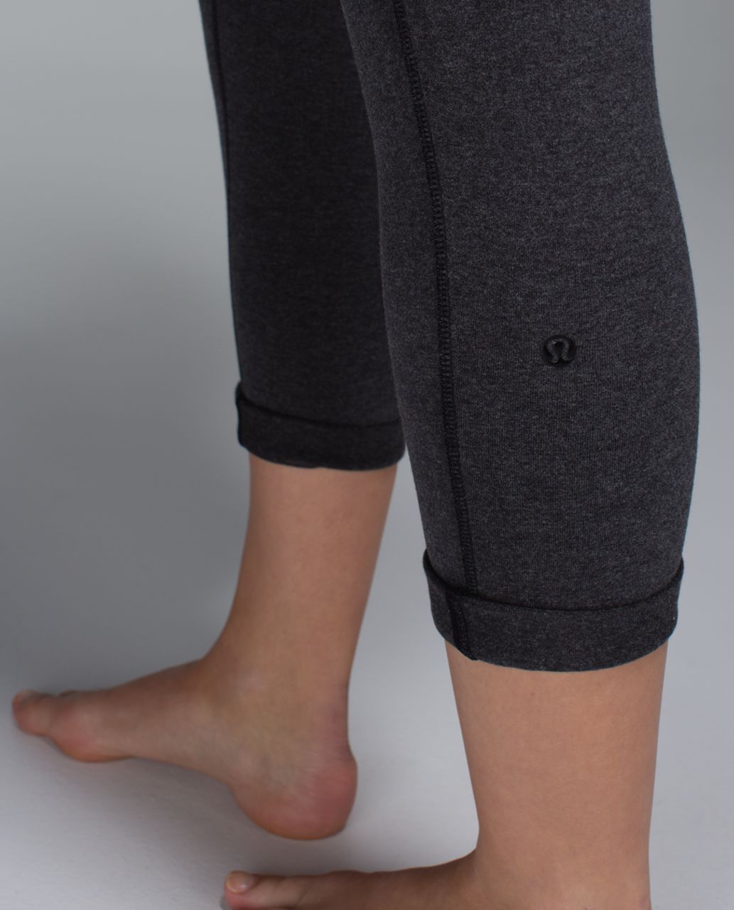 Lululemon Free Fall Crop - Heathered Black