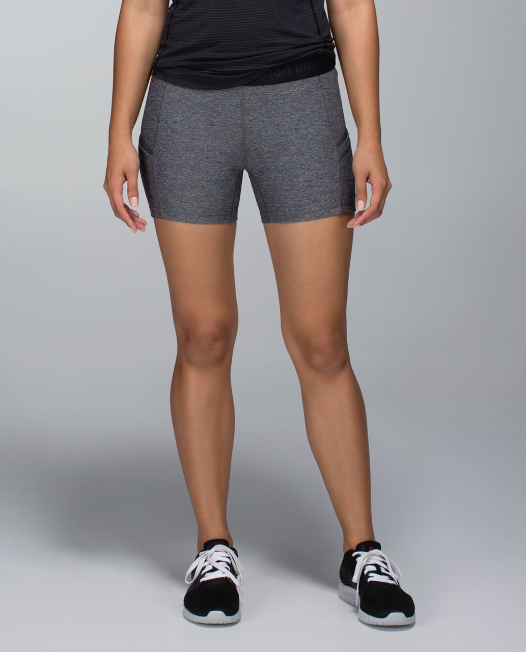 Lululemon What The Sport Short - Heathered Black /  Black