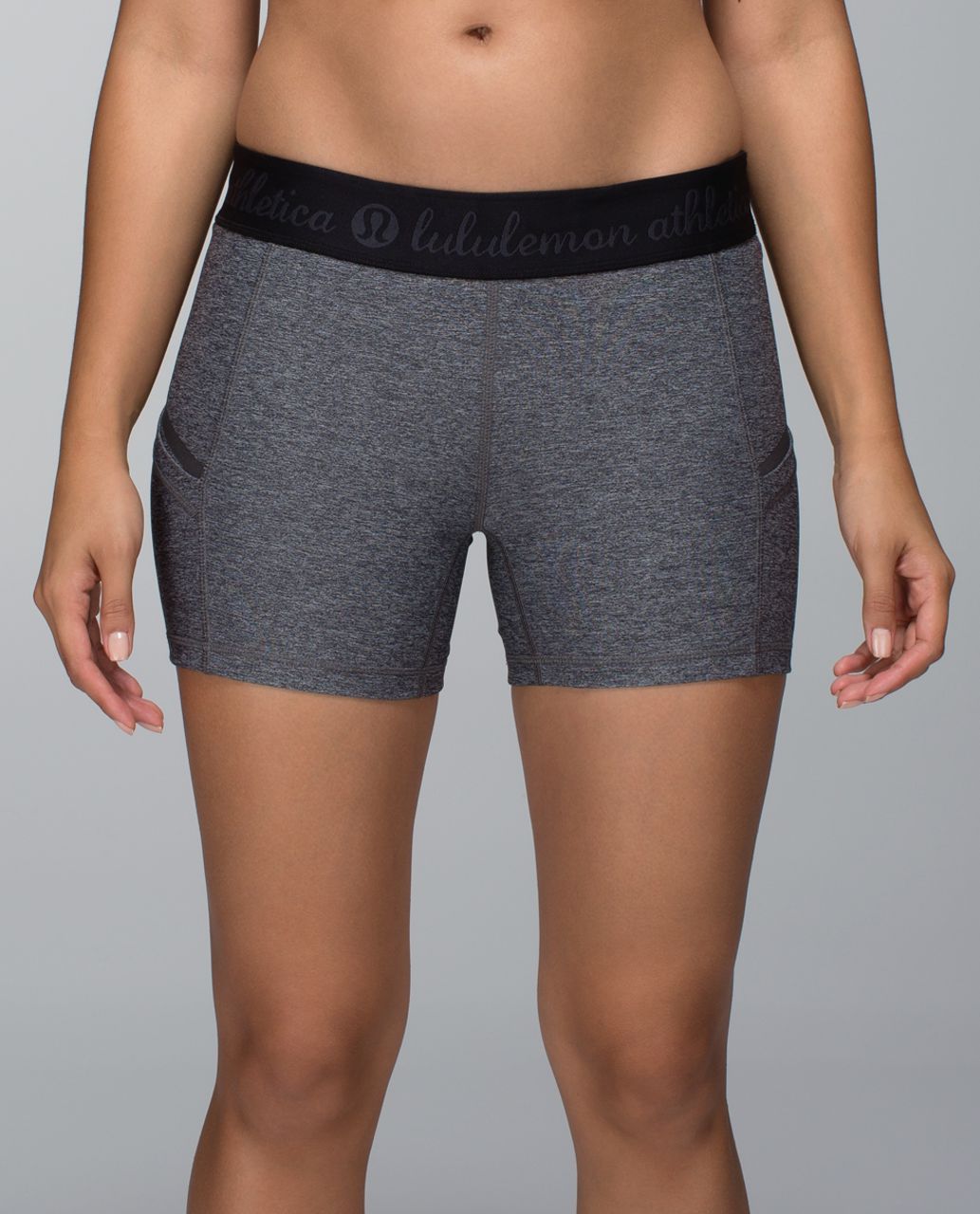 Lululemon What The Sport Short - Heathered Black /  Black