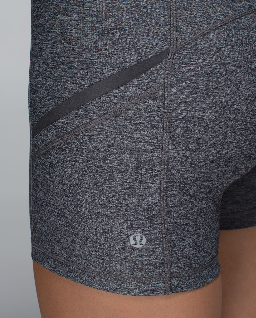 Lululemon What The Sport Short - Heathered Black /  Black