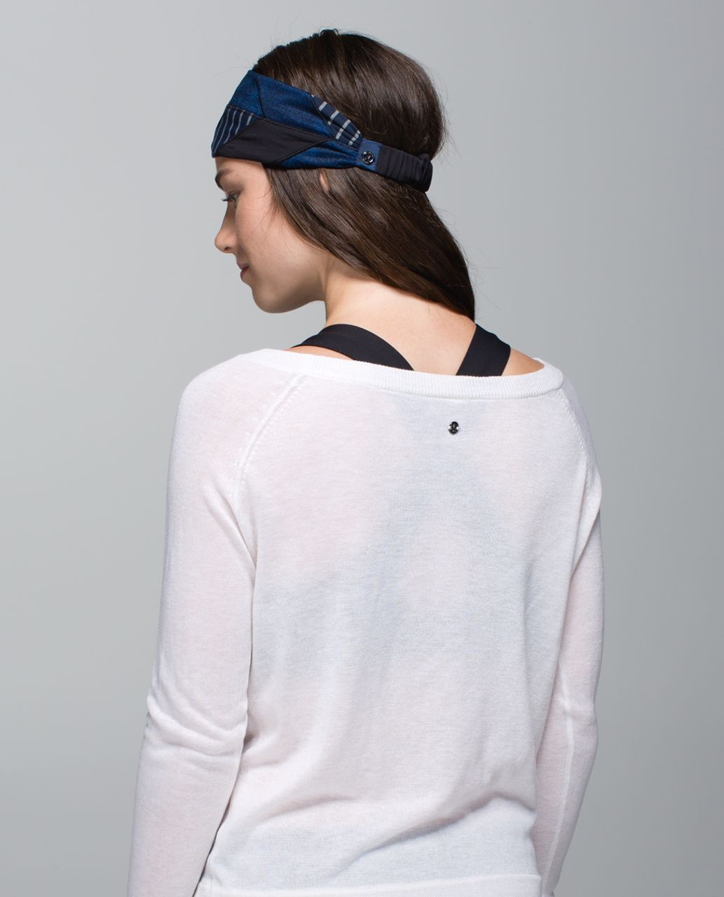 Lululemon Bang Buster Headband *Quilt - Black / Sashico Star Inkwell Rugged Blue