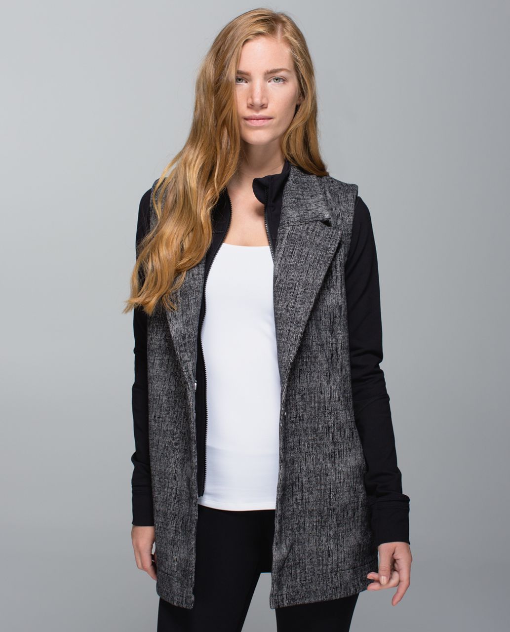 Lululemon Blazer Vest - Burlap Texture Black Dune