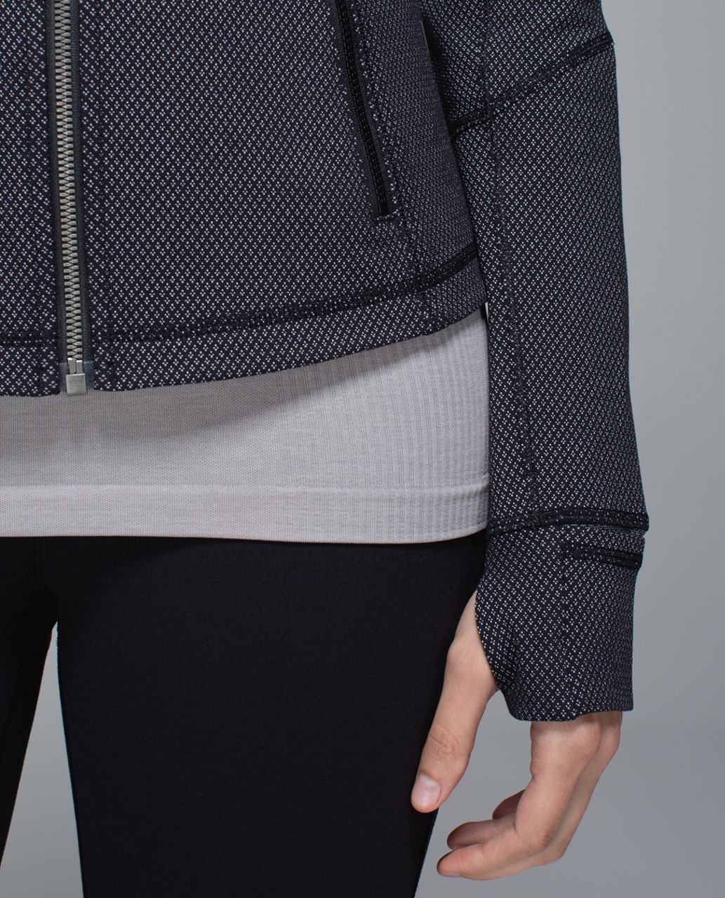 Lululemon Forme Jacket II *Textured - Diamond Dot Black White