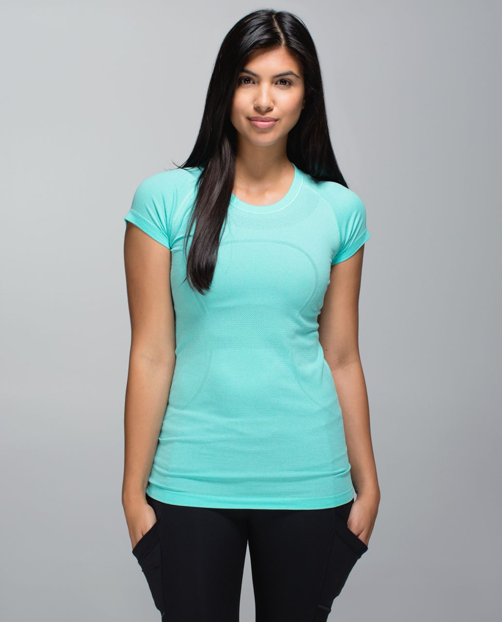 Lululemon Run:  Swiftly Tech Short Sleeve Crew - Heathered Angel Blue