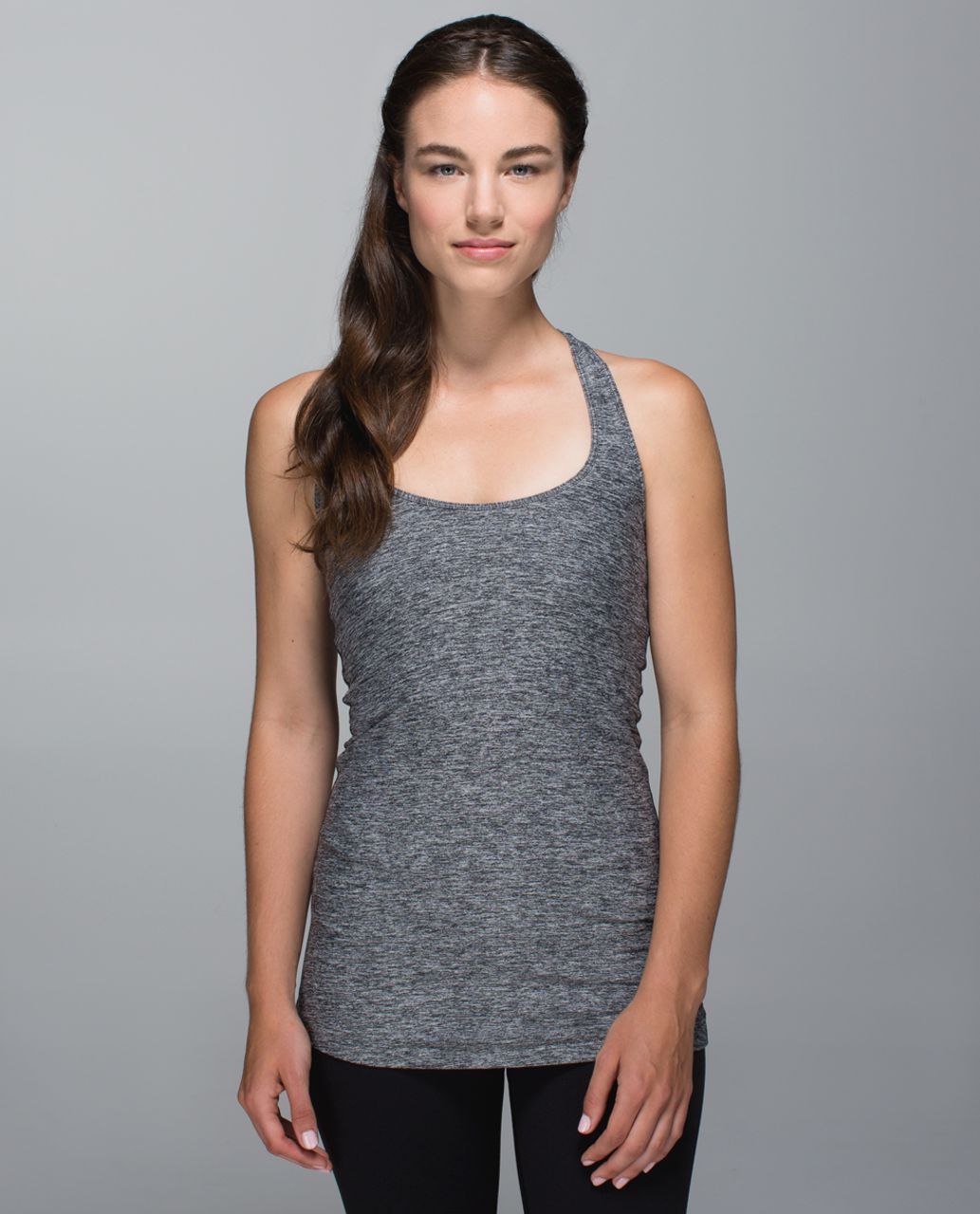 Lululemon Cool Racerback (Second Release) - Heathered Deep Coal - lulu  fanatics