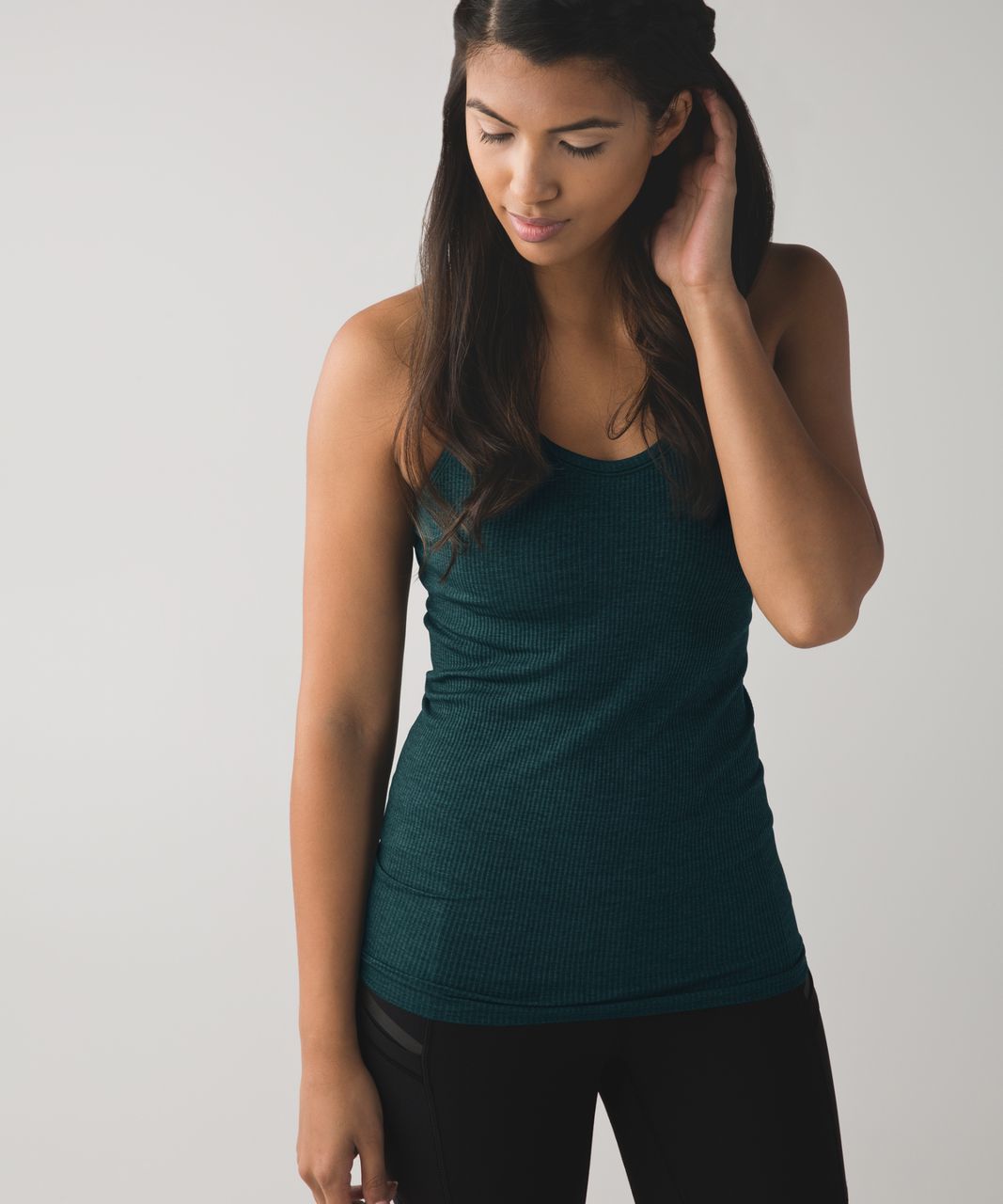 Lululemon Ebb To Street Tank - Heathered Fuel Green