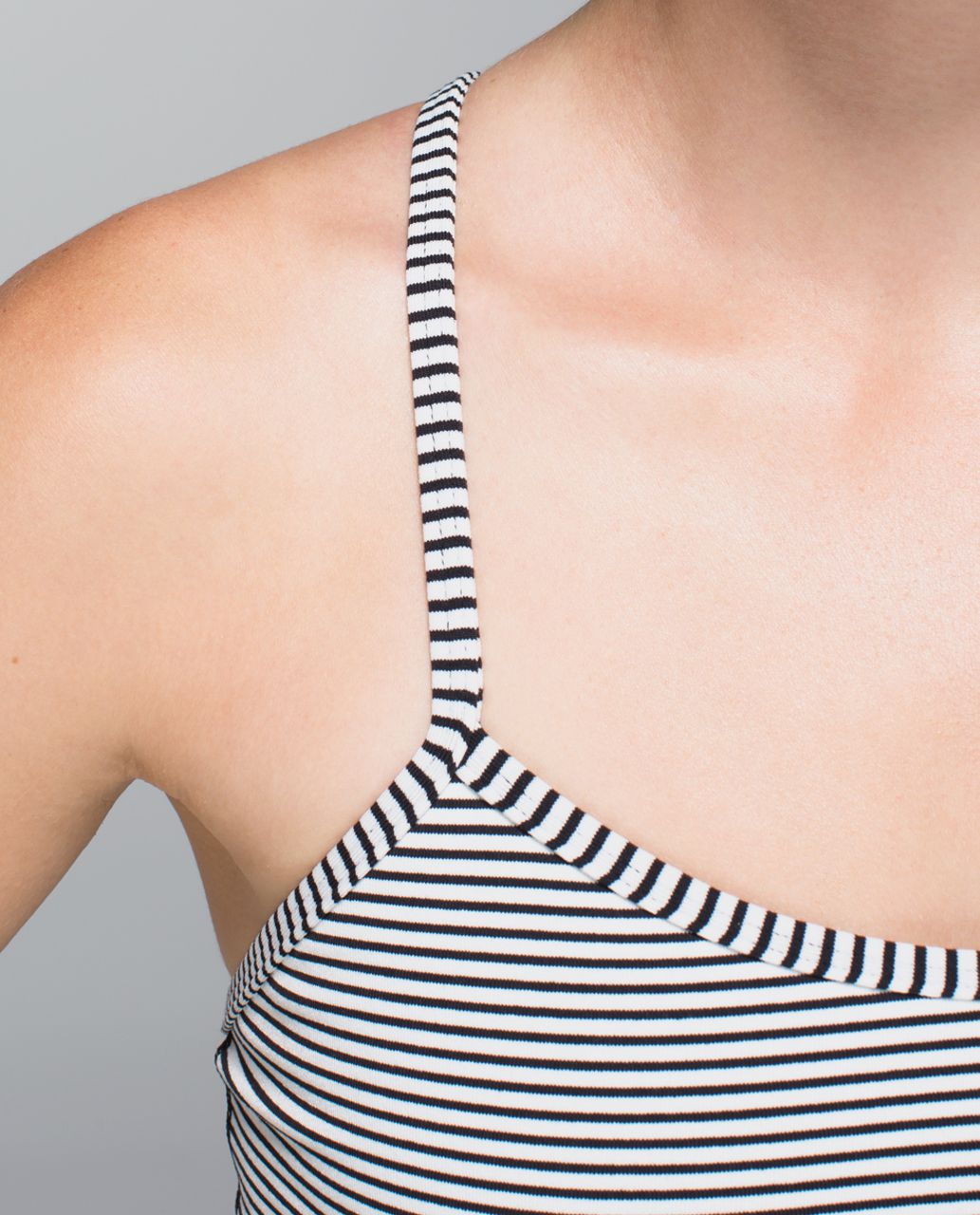 Lululemon Power Y Tank *Luon - Hyper Stripe Black Ghost