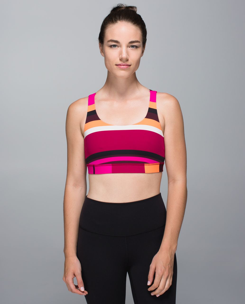 Lululemon Energy Bra in Wee Stripe Bruised Berry Womens Size 8 authentic